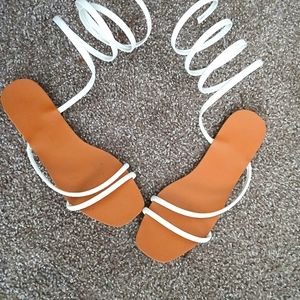 White sandals size 6.5